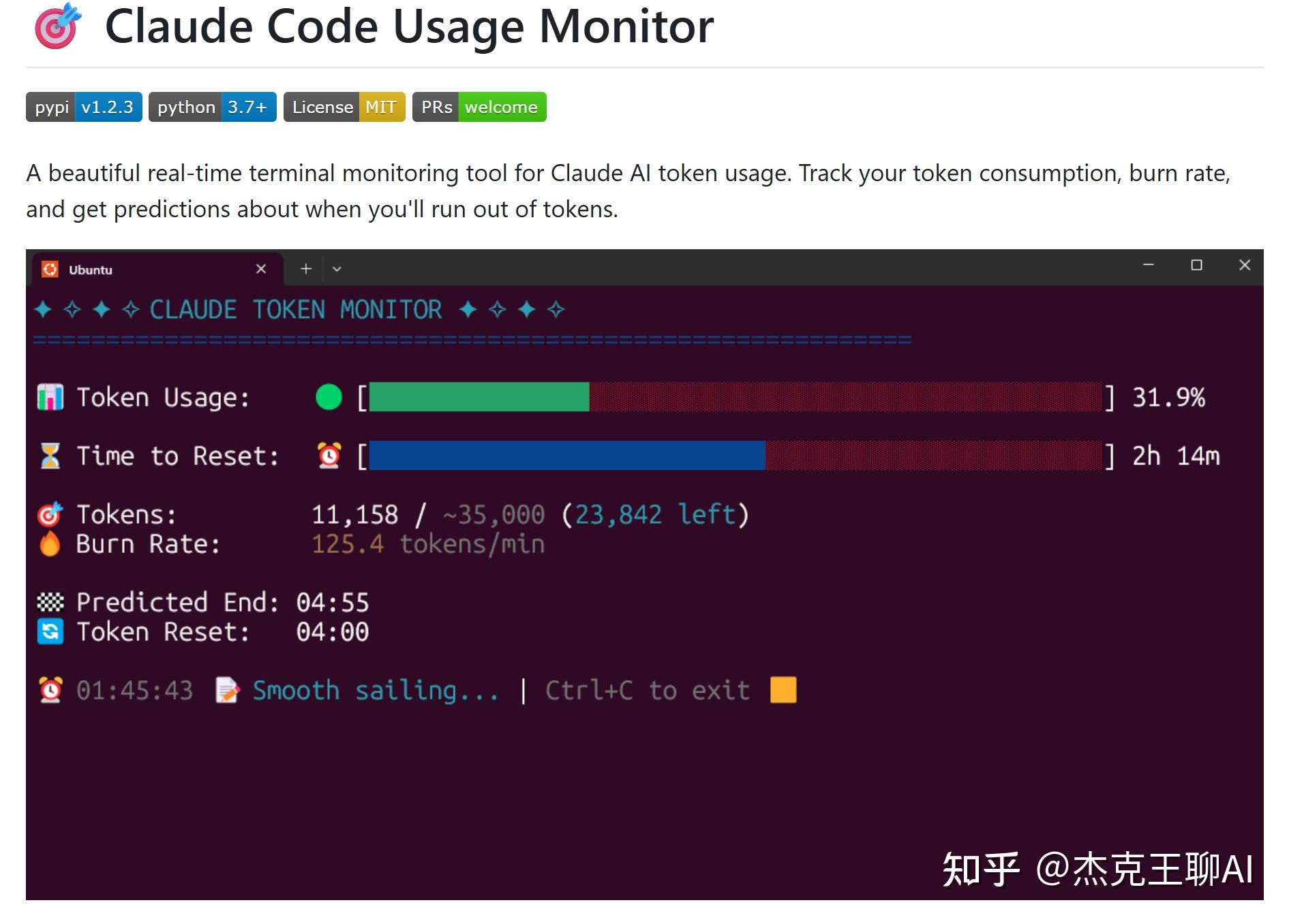 claude code usage monitor - 知乎