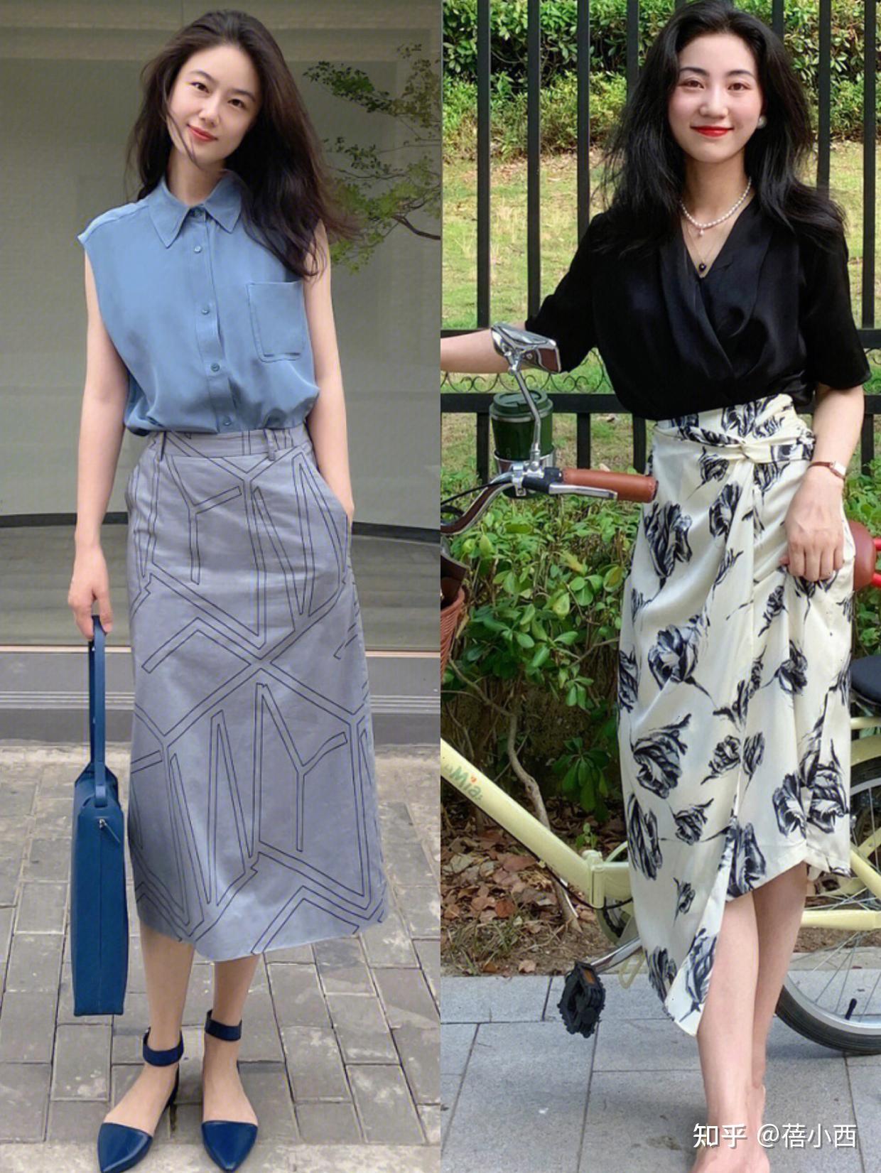 夏季半身裙的高阶穿法来了不老气也不扮嫩简约得体才是美