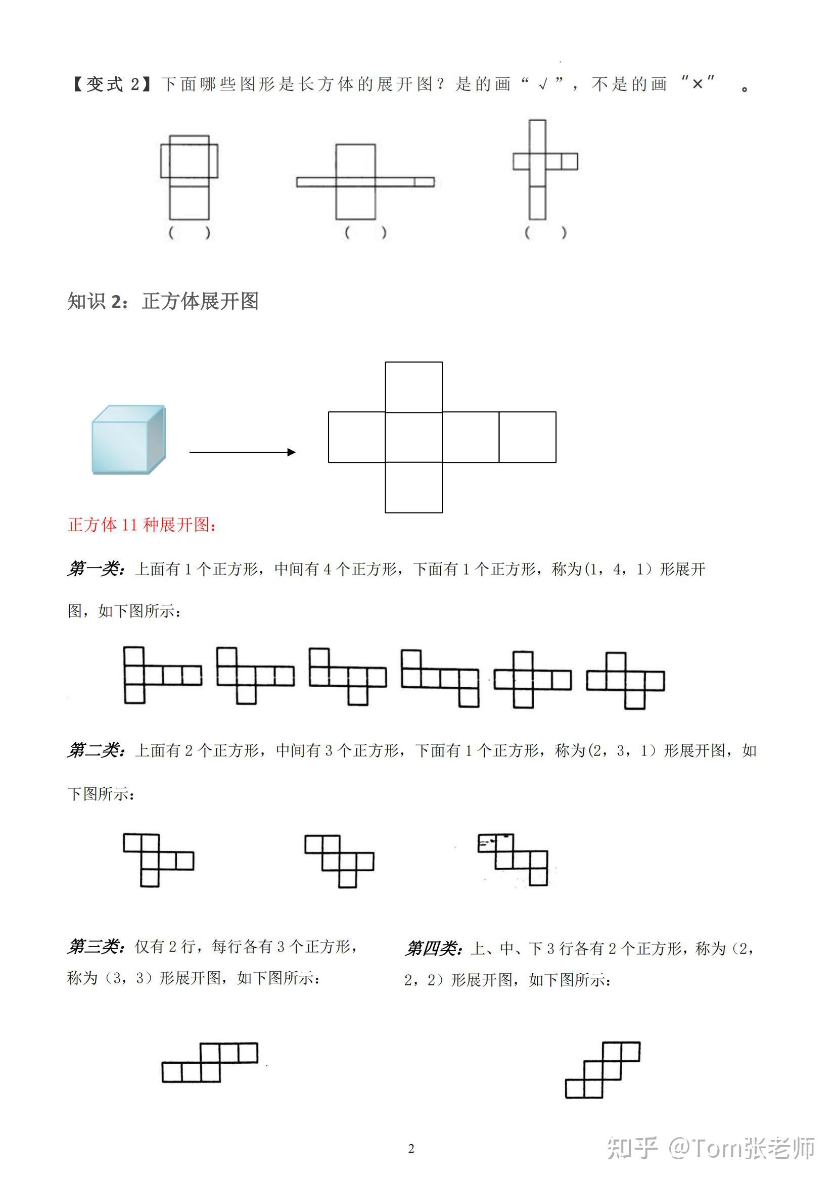 长方体展开图知识点图片