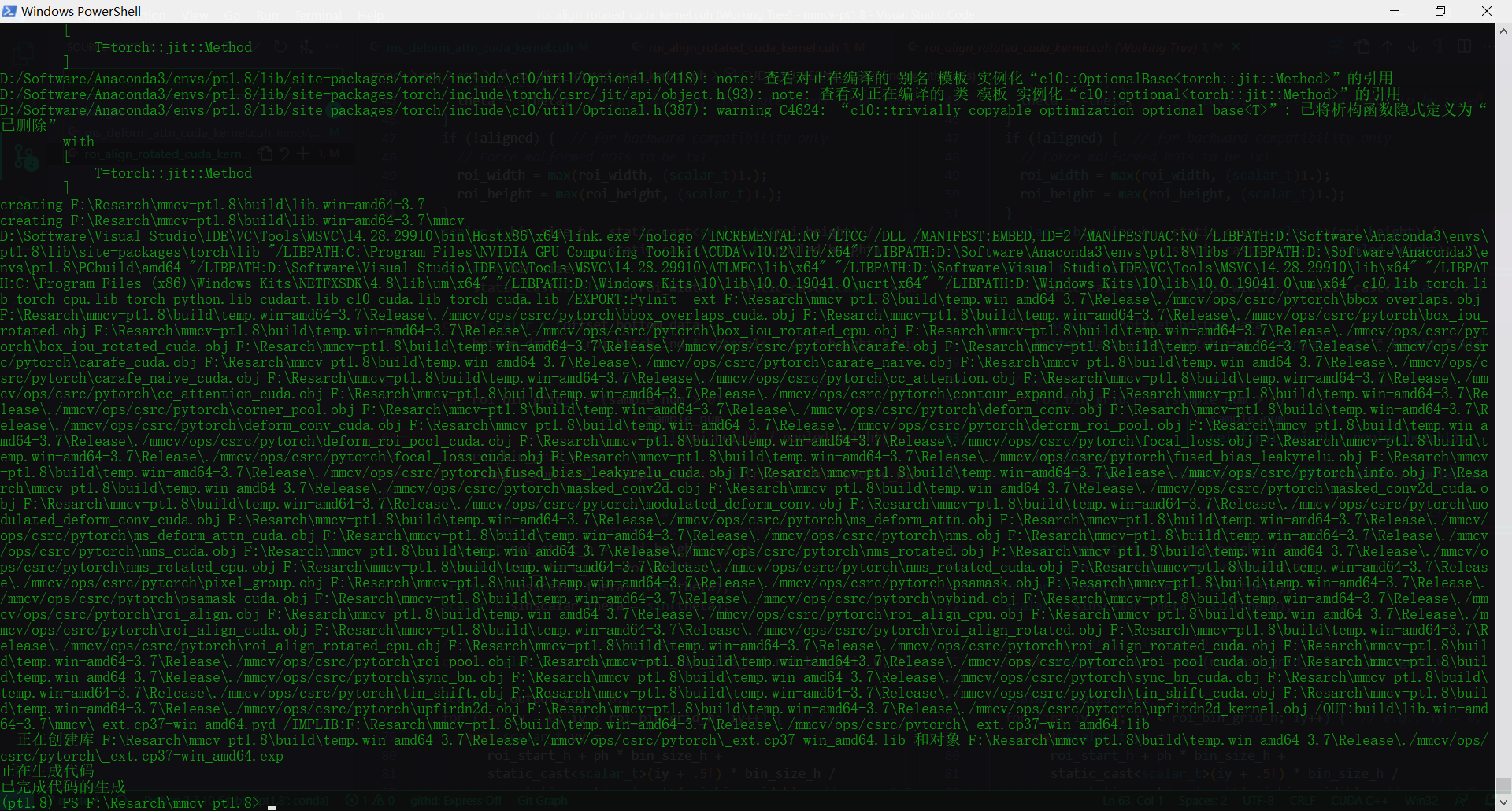 Windows 10 gpu mmcv full 