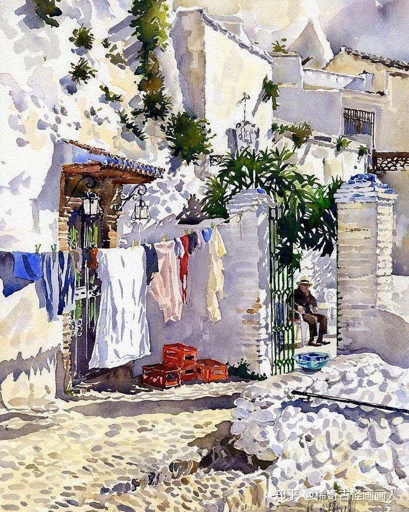 分享一组光感极强的水彩风景画建议收藏