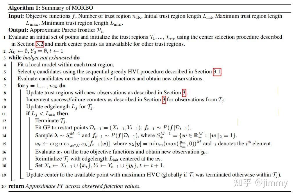 Multi objective bayesian optimization over high dimensional search