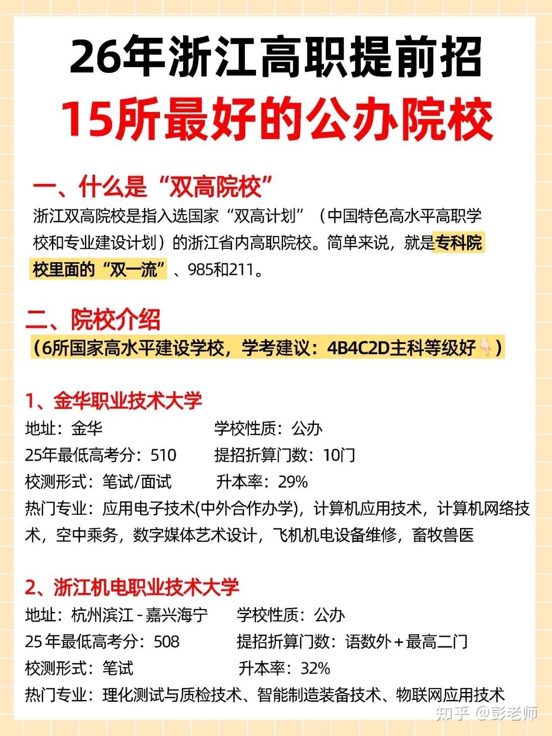 优先看!2025年浙江省『高职提招』15所最好的公办院校 - 知乎