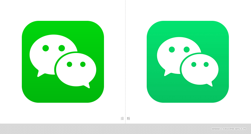 微信大改版logo越来越薄了