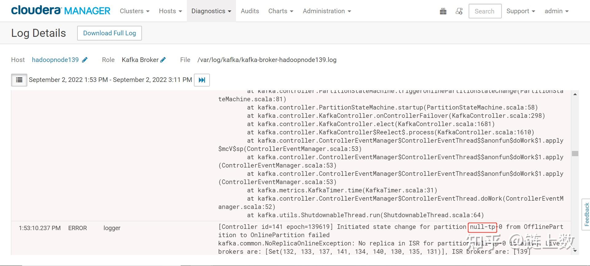 数据底座Kafka Topic与offline partition异常维护 知乎