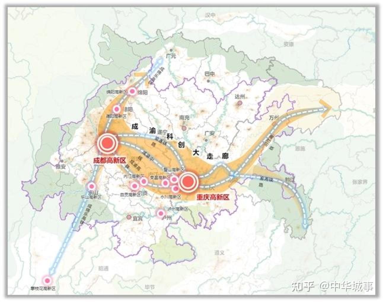 越来越明确盆地成渝绵的格局正逐渐成型绵阳再次崛起