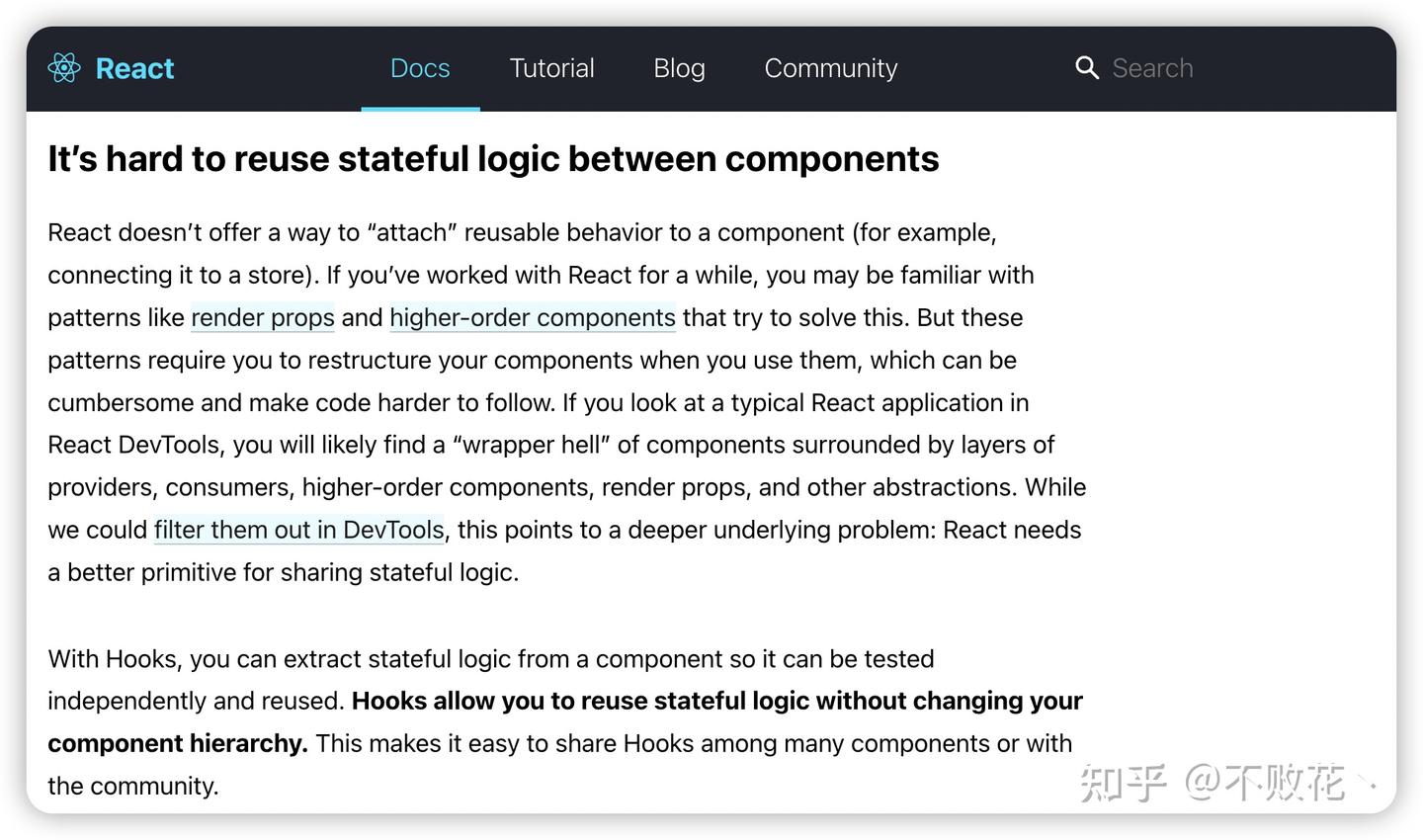 全新的 React 组件设计理念 Headless UI - 知乎