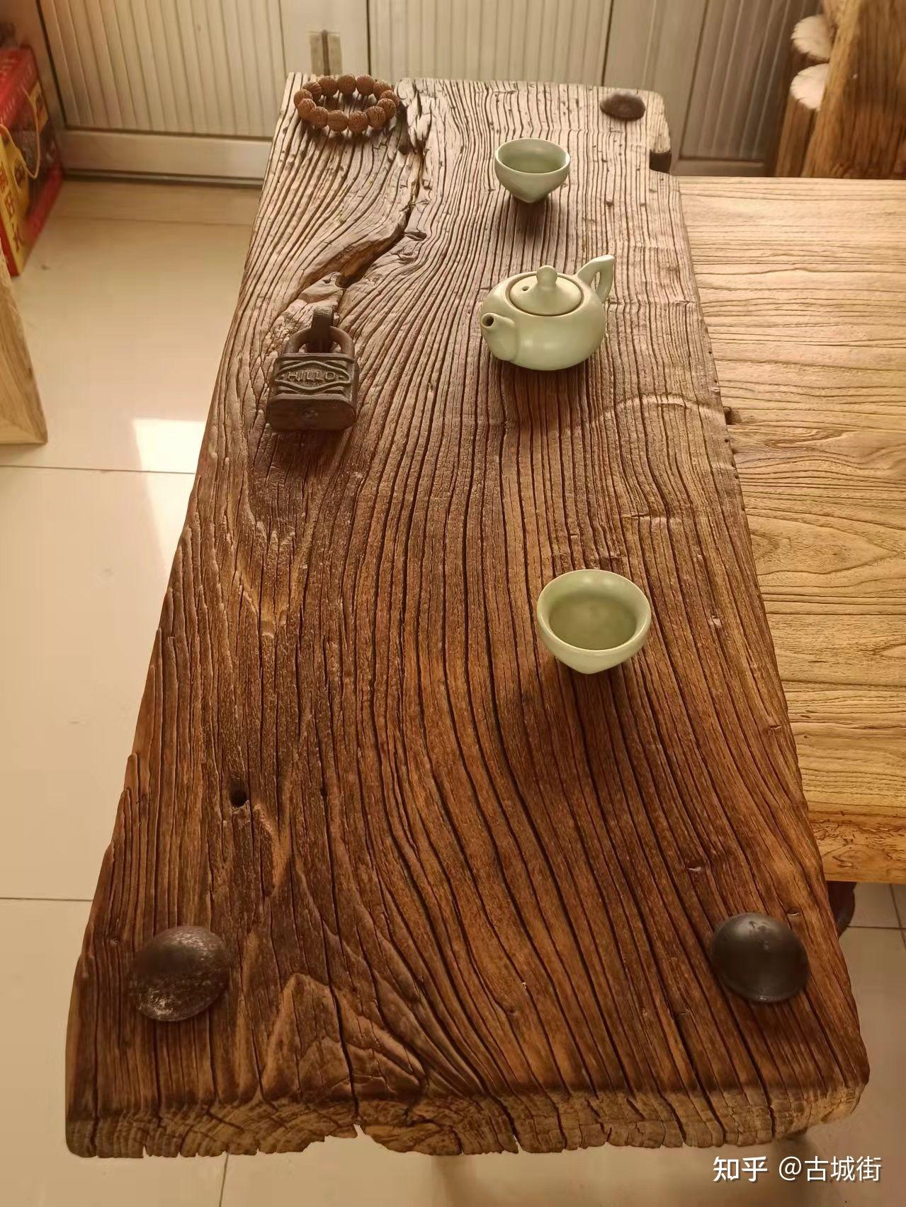 精品紫榆木风化独板干泡茶台风化漂亮沧桑感十足是茶室必备神器