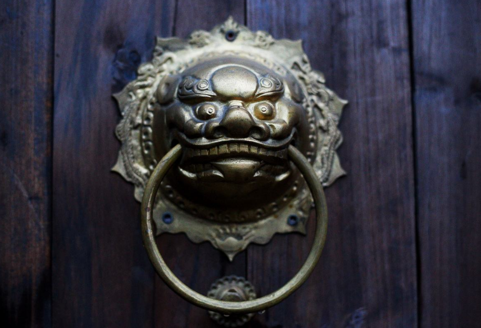 铺首古建筑传统门饰兽面衔环辟不祥