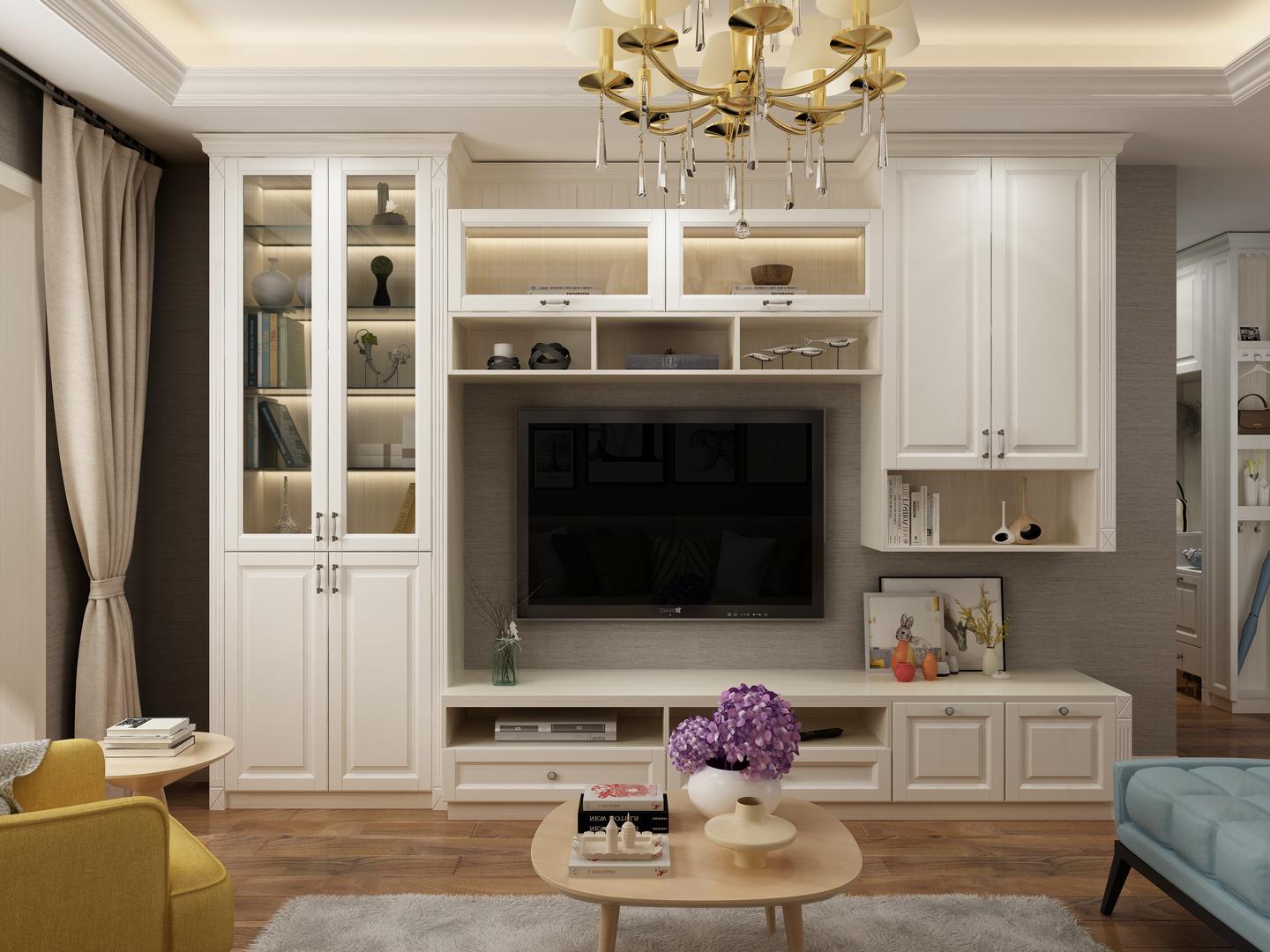 这款组合电视柜撑起客厅的颜值