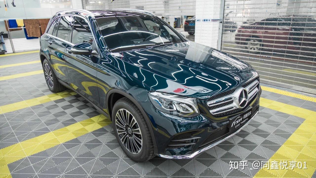 奔驰glc260l松石绿全车龙膜g2隐形车衣