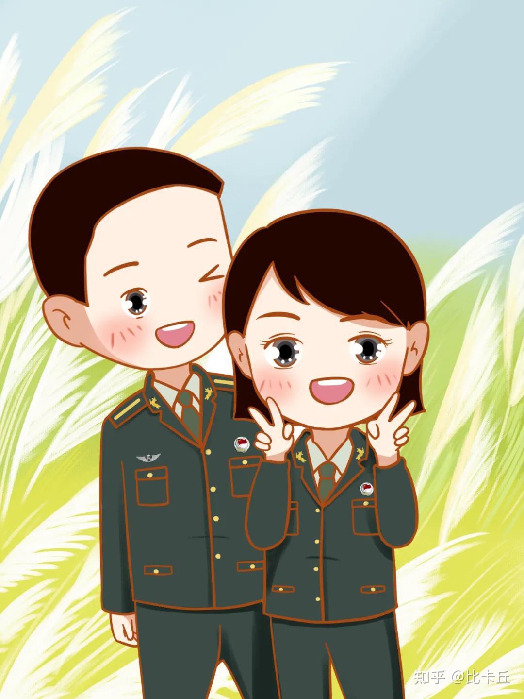 给大家分享一波军恋图片哈可以拿去当壁纸