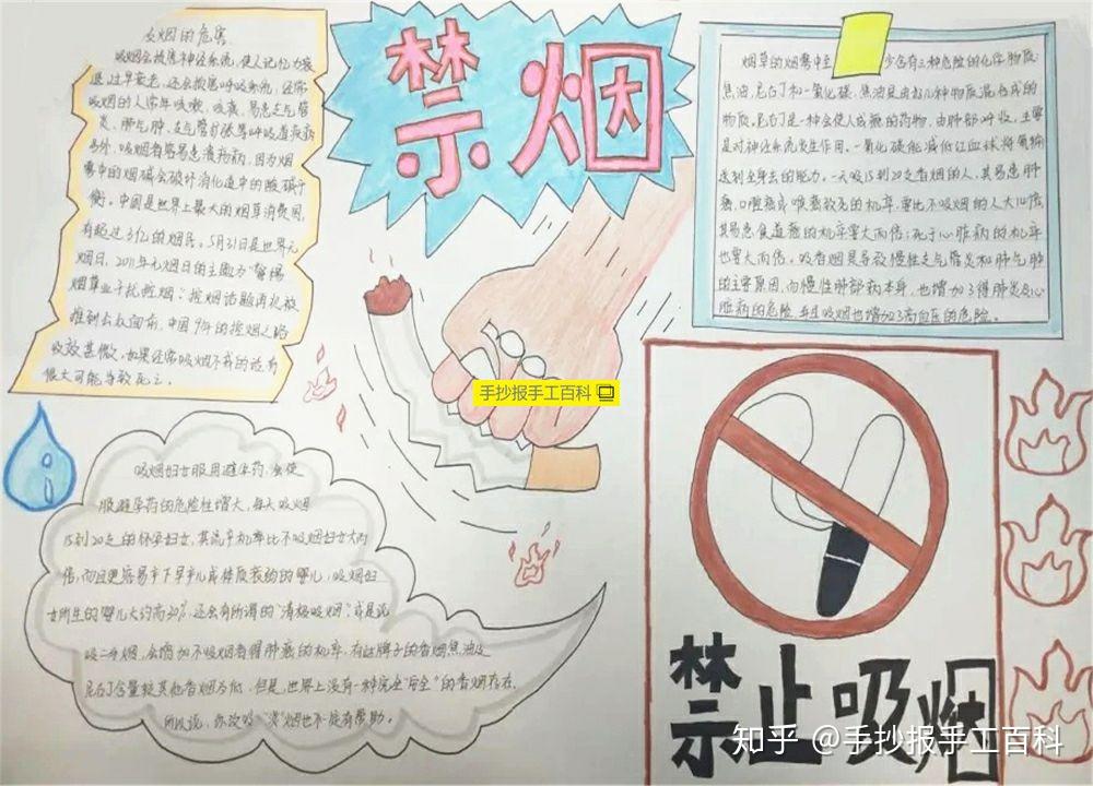 禁菸控煙手抄報小報