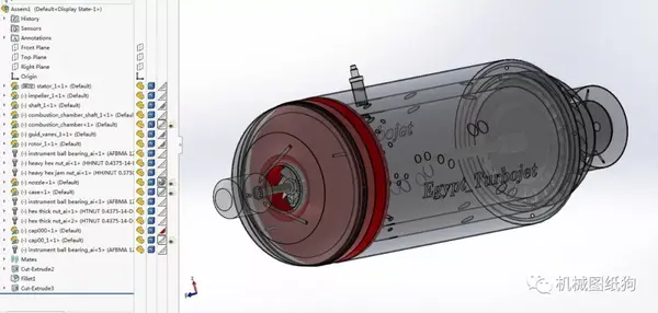 發動機電機egypt渦輪噴氣發動機3d數模圖紙solidworks設計