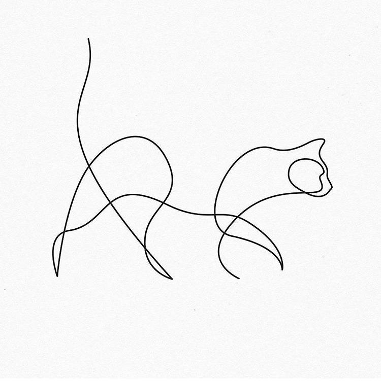 每张画都只由一根线画成 看似简单的作品却引得27万人追捧 知乎