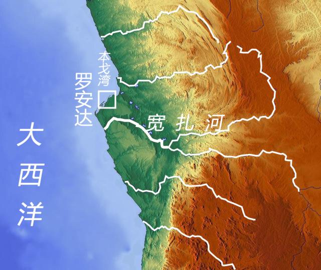 南部为纳米布沙漠,东部地形较西部崎岖,安哥拉大部分人口生活在该国