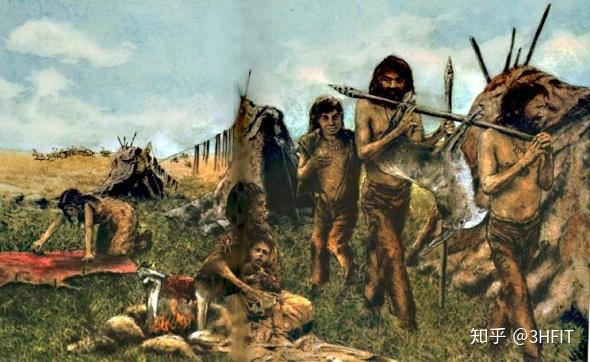 因为每一次狩猎之后获得的食物都能维持几天的生机,因此原始人进行"高