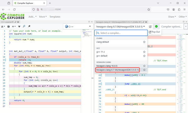 本地部署 Compiler Explorer 并添加 HexagonSDK 的编译器 - 知乎