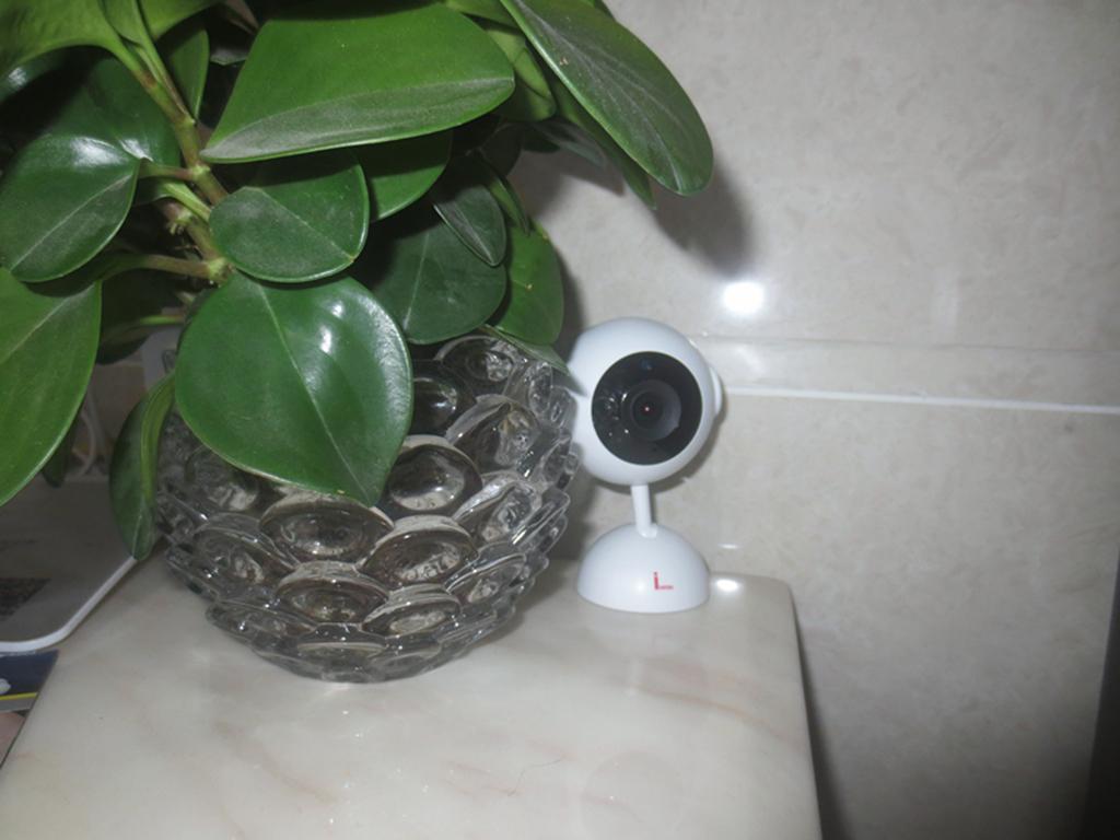 门窗闭合探测器贴在了阳台的落地窗上.