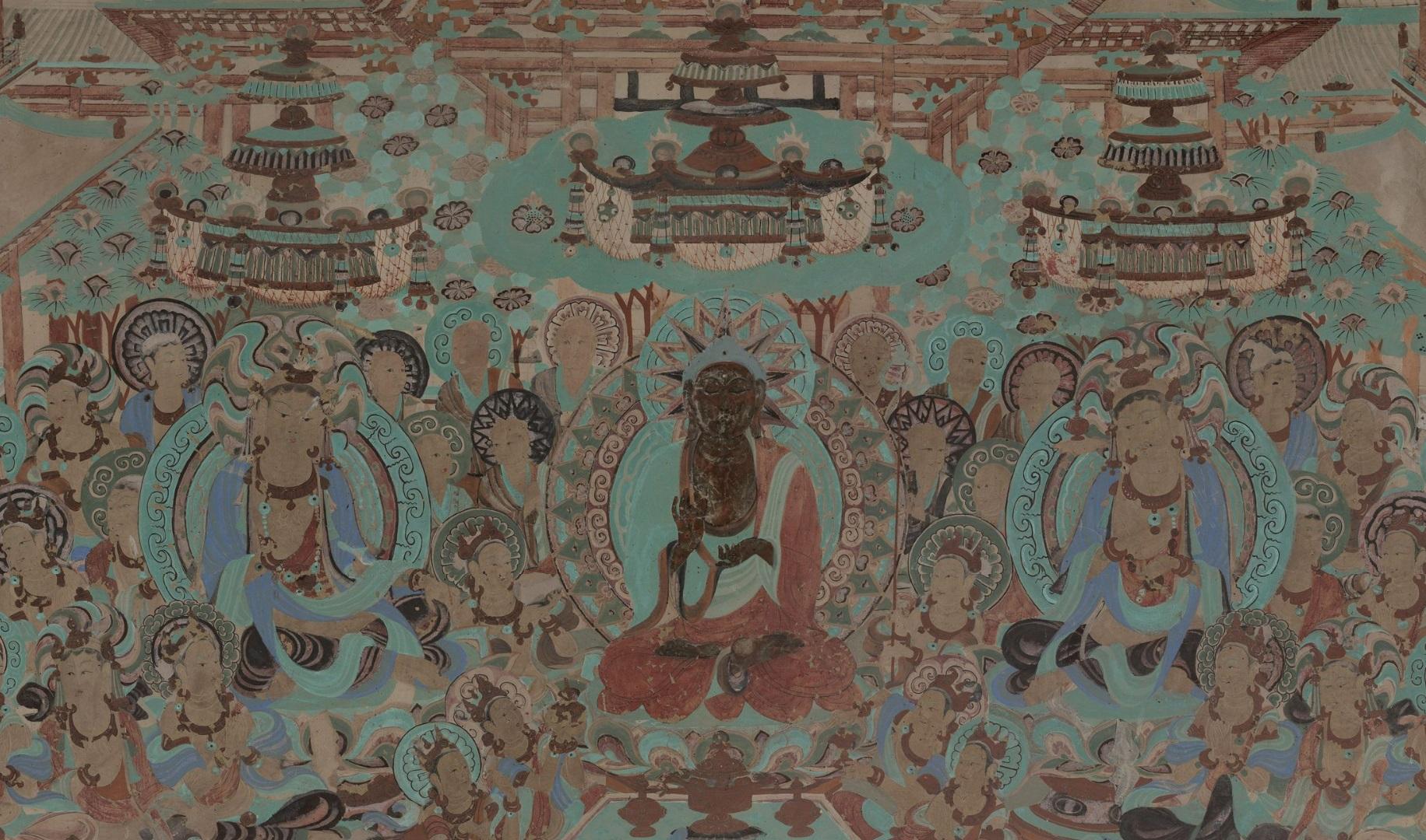 【神游千年,大美敦煌】晚唐-12窟-四壁三铺加屏风画,堂堂大观【高清大图200多幅】 - 知乎