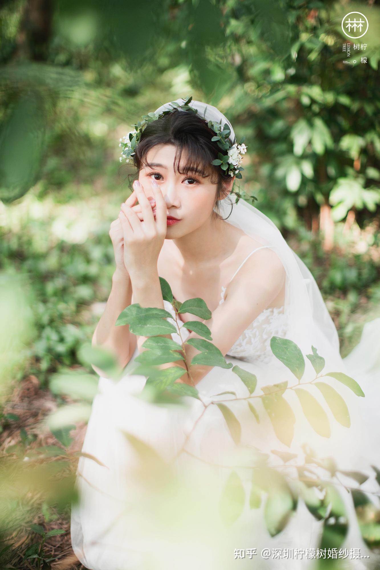 唯美自然的森系婚纱照你可吗深圳柠檬树摄影婚纱照