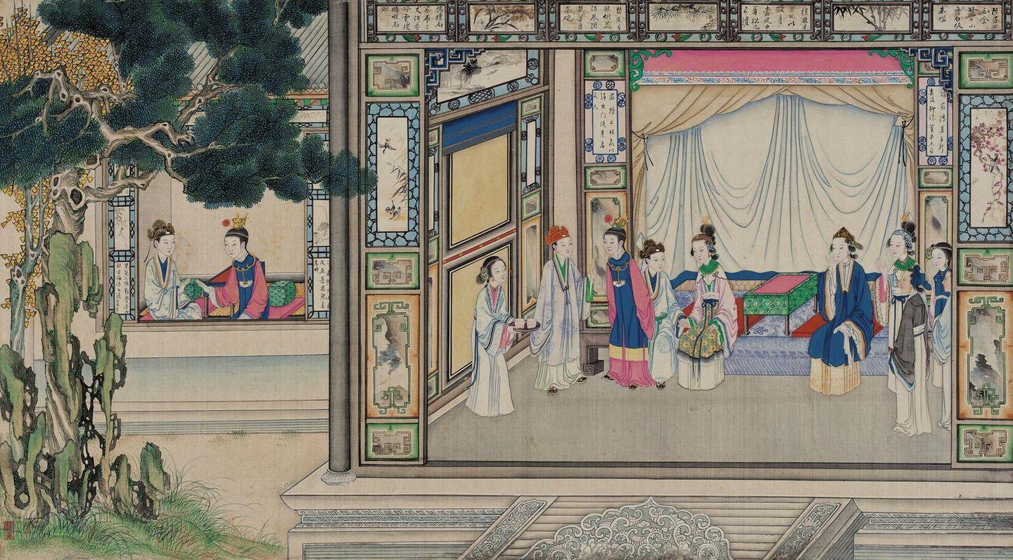 清代孙温《红楼梦》工笔彩绘图册(1) - 知乎