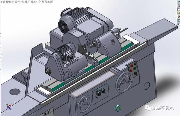 工程機械萬能外圓磨床3d模型圖紙solidworks設計