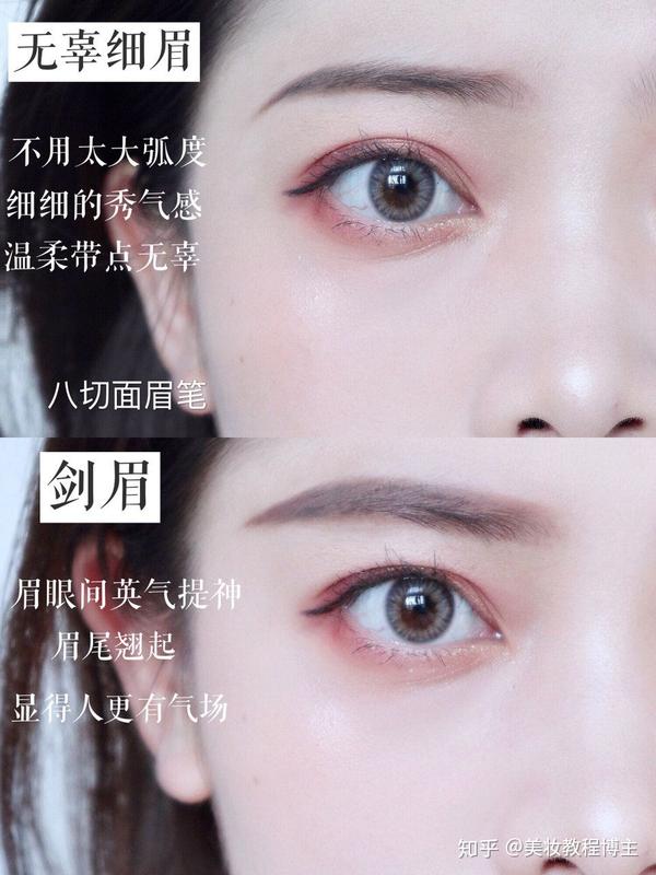 6种不同风格眉形画法 保姆级新手画眉教程 高挑眉画法图解 热啊网