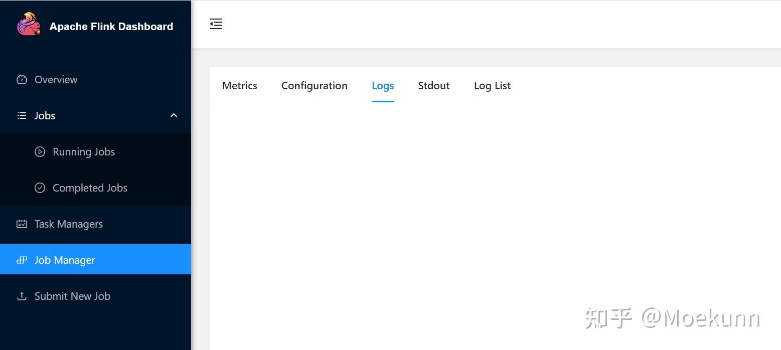  flink web ui log 