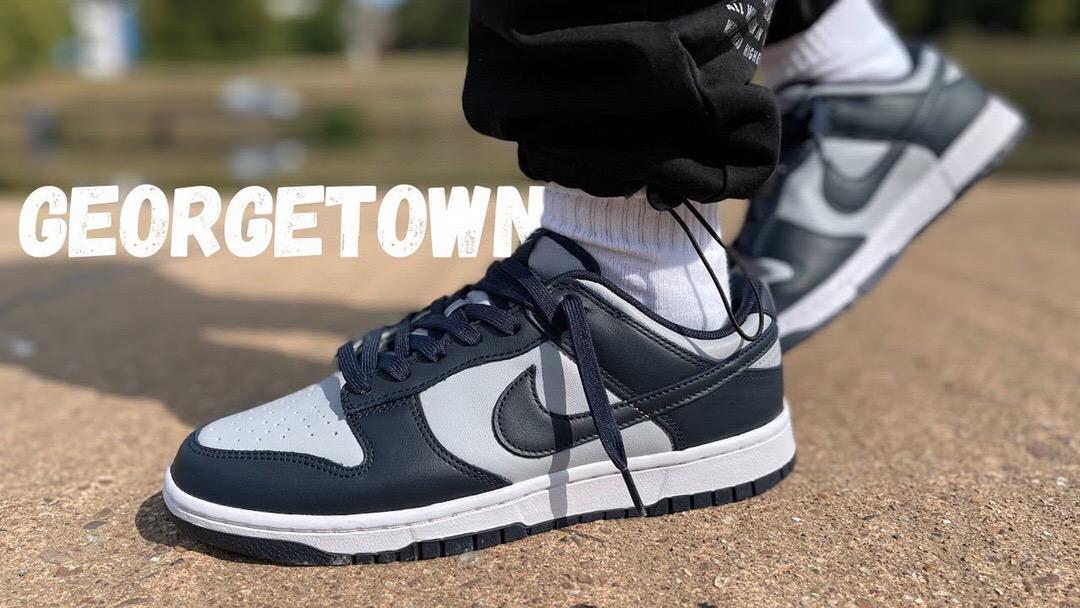 耐克nikedunklowgeorgetowm乔治城海军蓝低帮板鞋