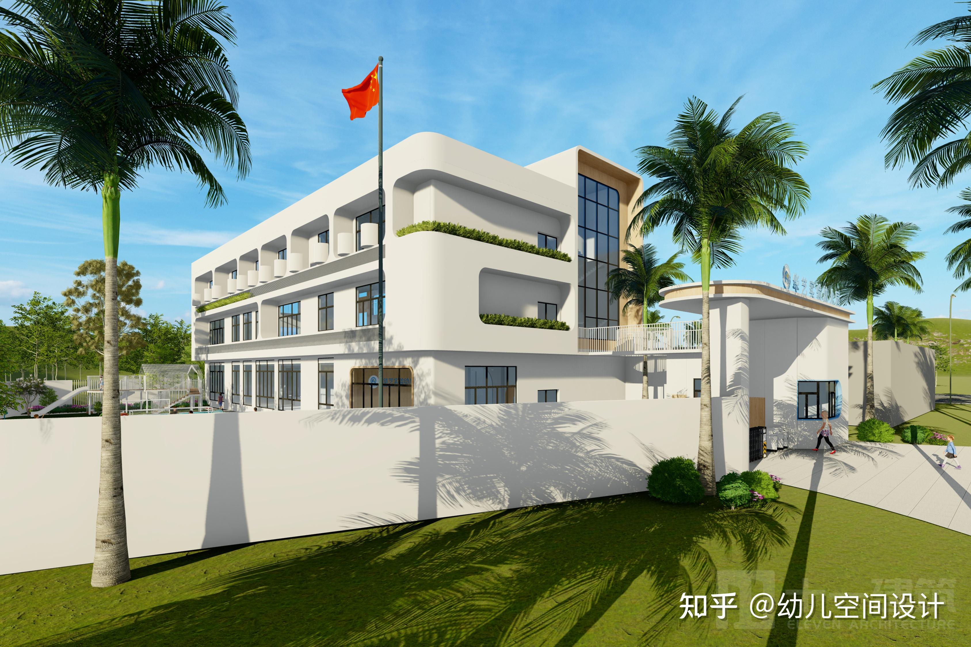 托育幼儿园设计室外效果图