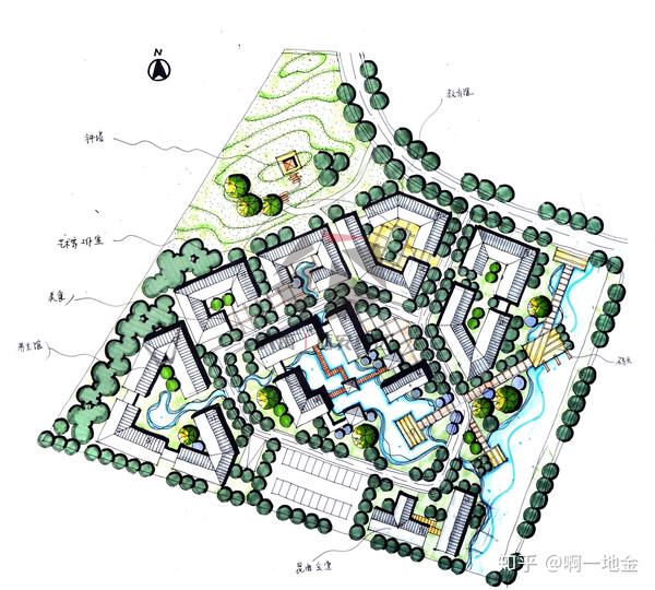 公園廣場規劃設計第一彈大禹手繪規劃快題優秀作品欣賞