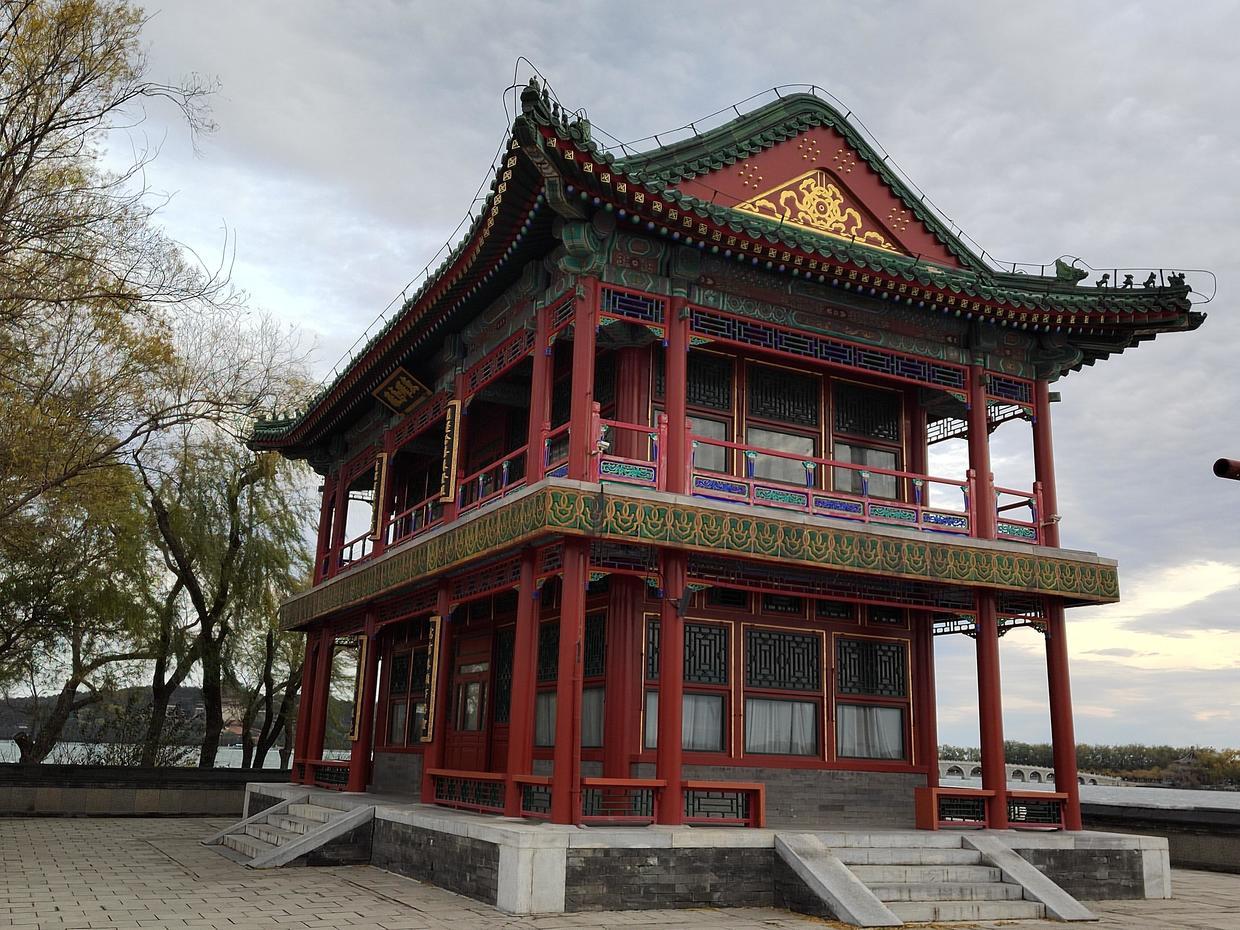 著名书画家畅春斋主杨秀和解析颐和园景明楼匾额和楹联寓意(畅春斋主