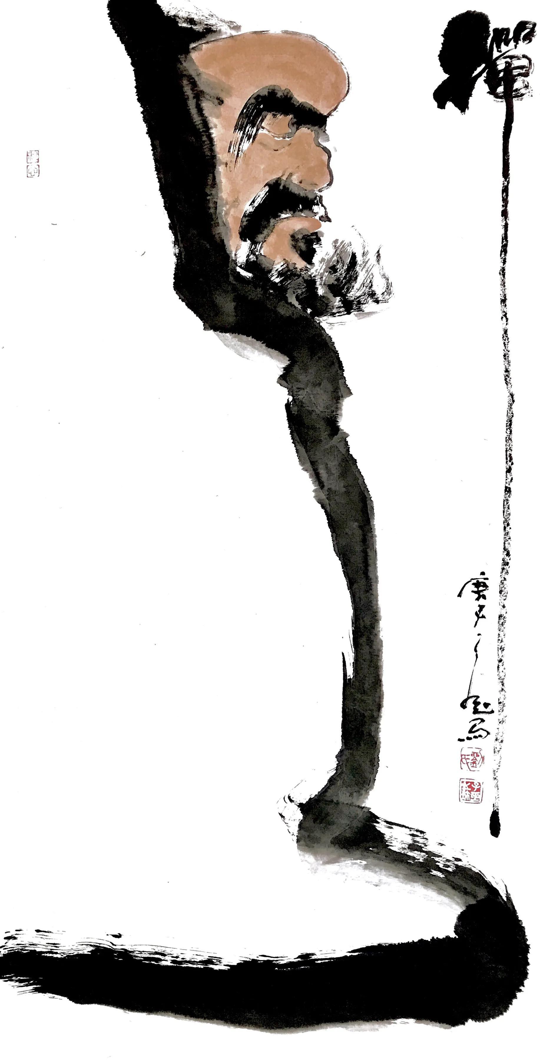 画家刘子玉02当代禅意独立写意人物画创作者