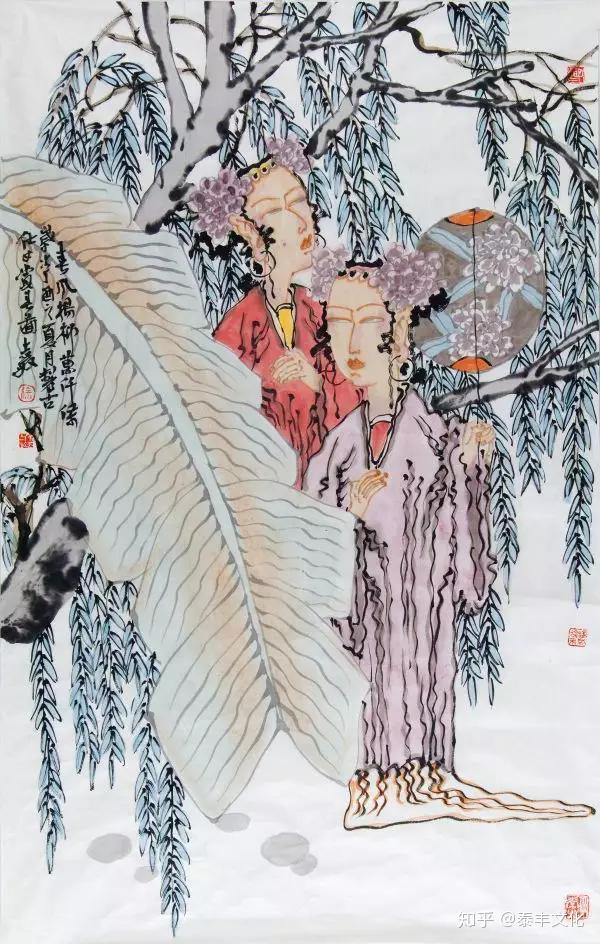 中美协画家徐志敏作品《春风杨柳万千条》中美协著名画家徐志敏先生的