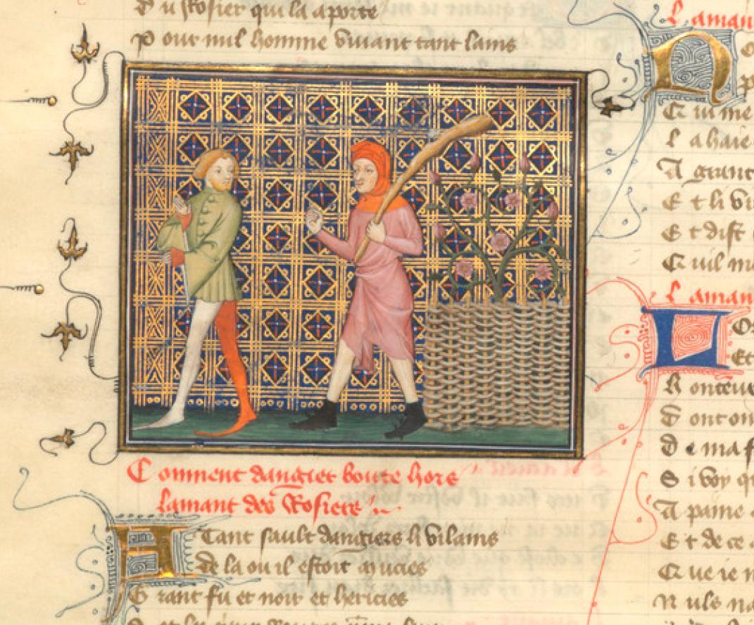 玫瑰传奇手稿插图中世纪的爱情艺术大英图书馆法国国家图书馆藏高清