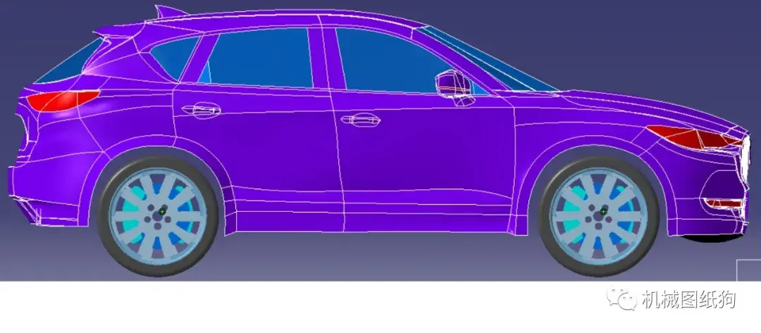 汽车轿车mazdapoza马自达轿车造型3d图纸stp格式