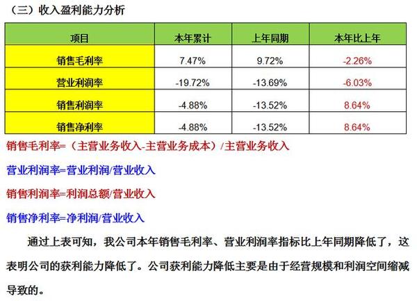 (三)收入盈利能力分析