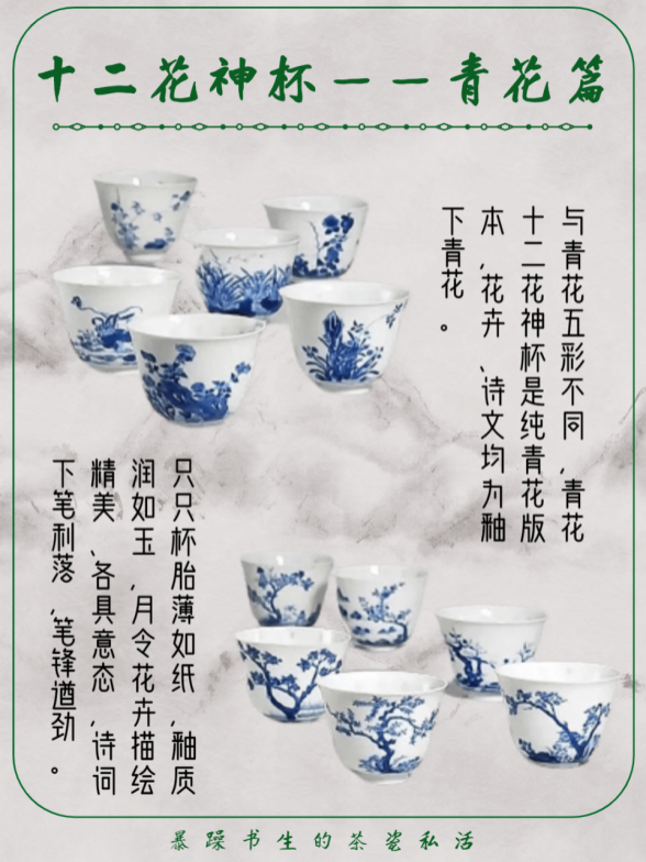 中国美術康凞神杯 A wucai 'month' cup, Mark and period of Kangxi | 清康熙五彩