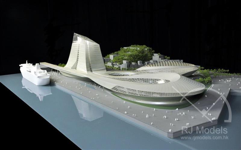 建筑模型中如何抽象表现水?