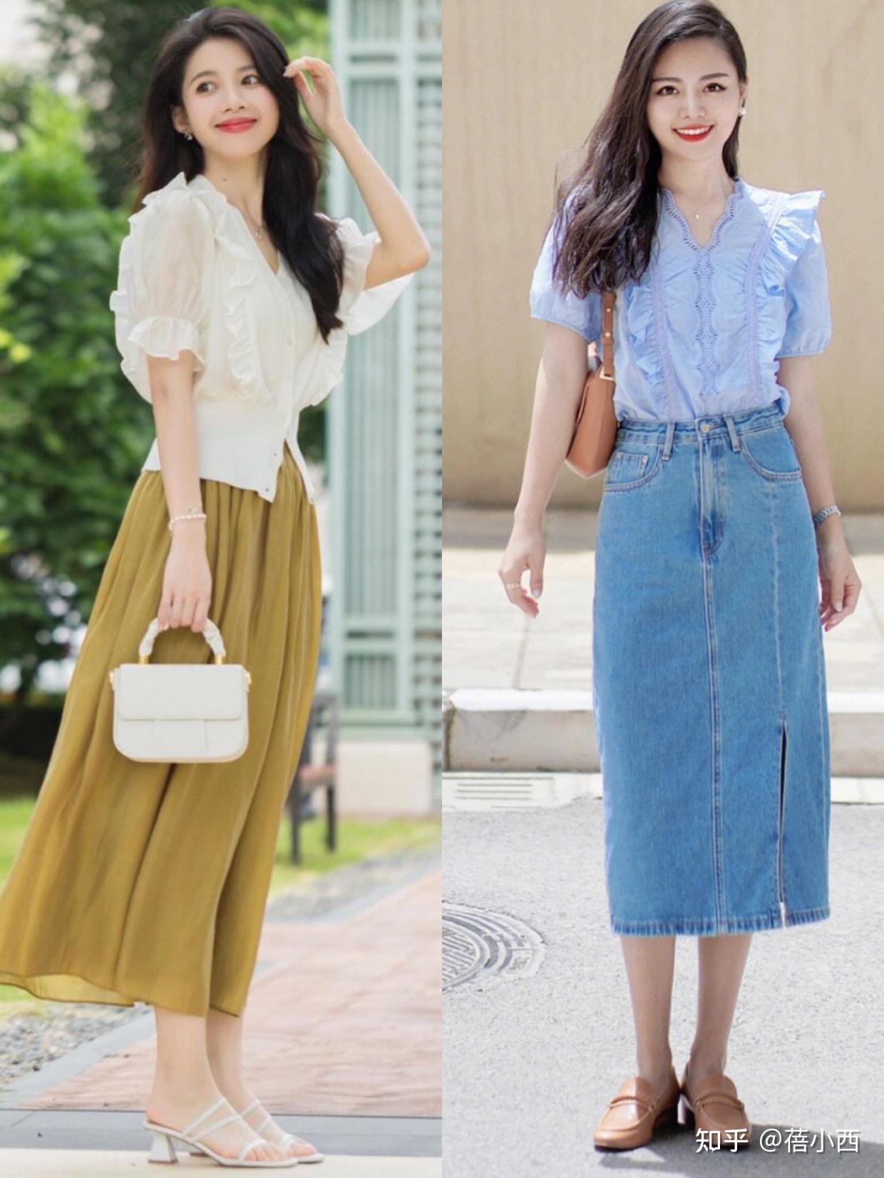 夏季半身裙的高阶穿法来了不老气也不扮嫩简约得体才是美