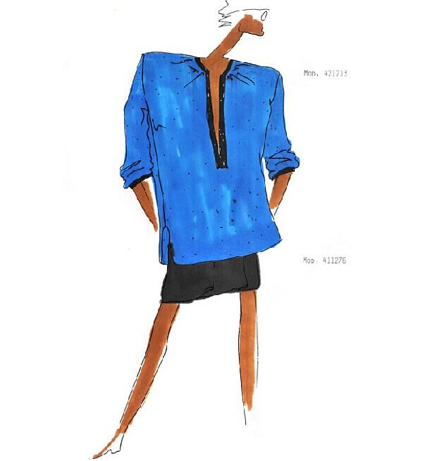 腿长一米八的服装手绘画起来