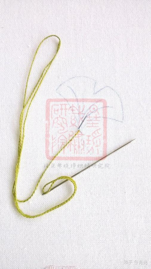 刺绣中的双螺旋针法中国刺绣针法之拉锁针