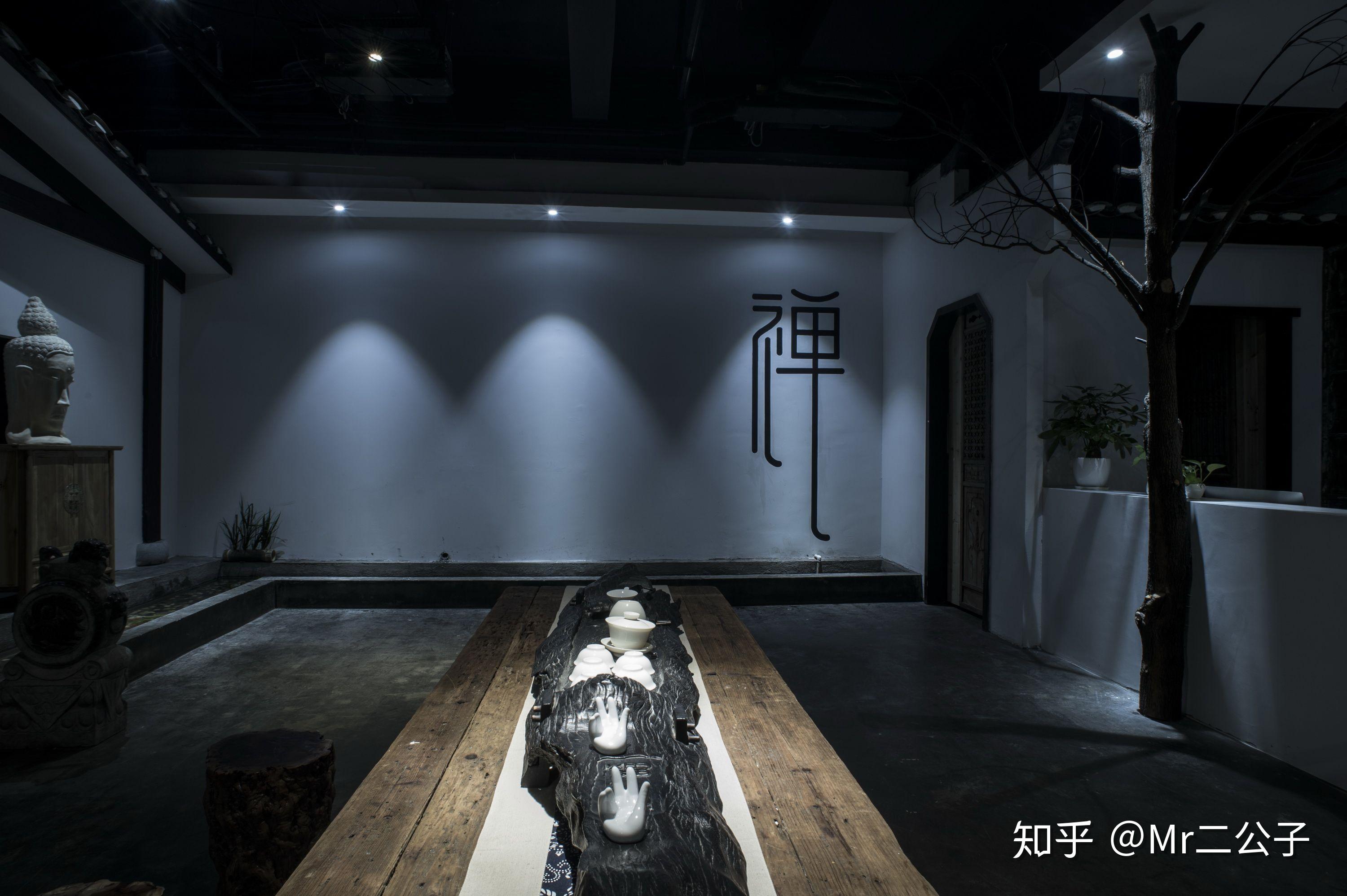 私人会所篇私人别墅会所设计精简禅意佛系中式会所古色古香宁静而致远