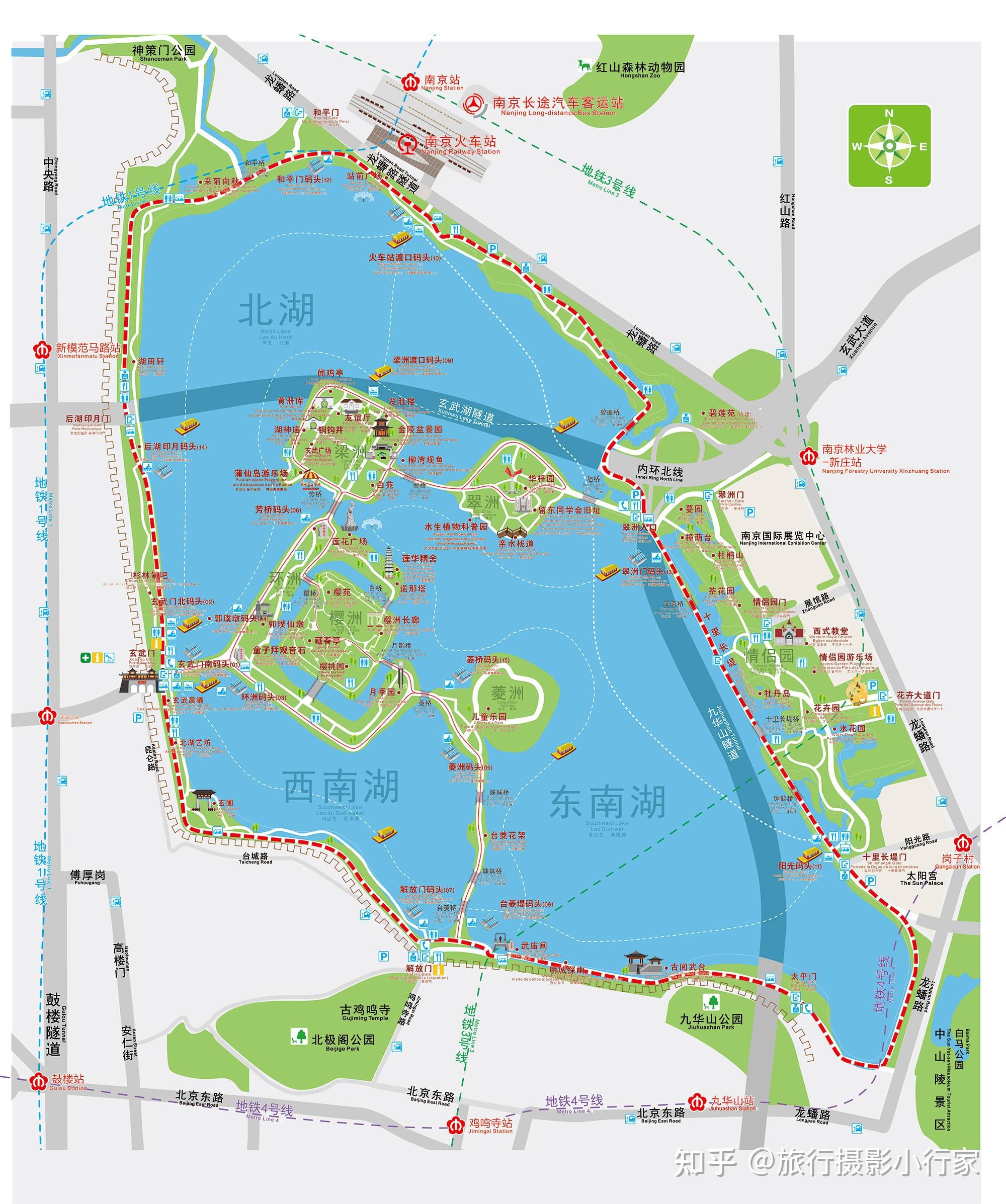 【携程攻略】南京玄武湖景区景点,南京--玄武湖：宛如“南京的西湖”。湖水清澈，碧波荡漾。阳春樱花美…