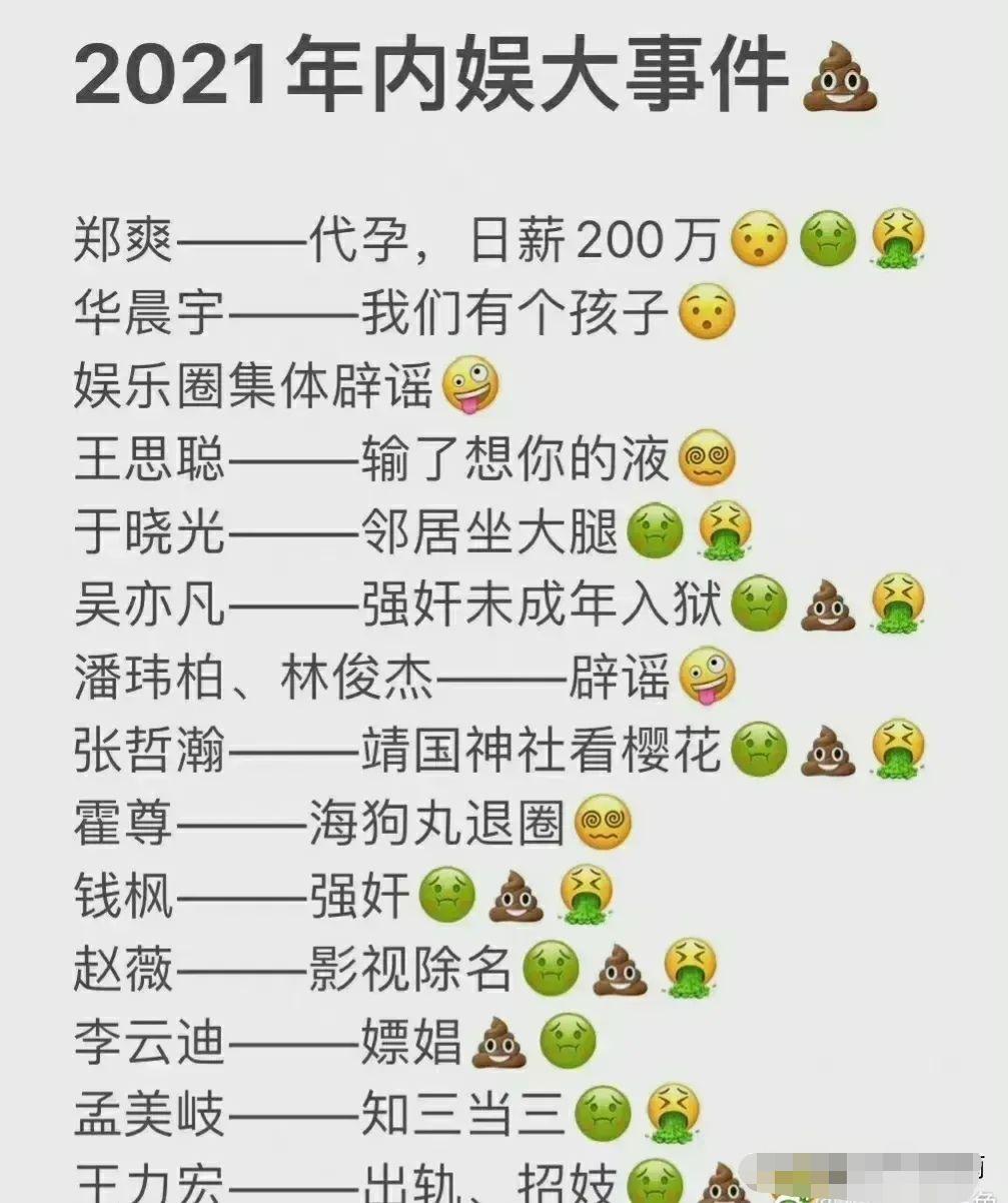 這兩年以來塌房的明星有那些