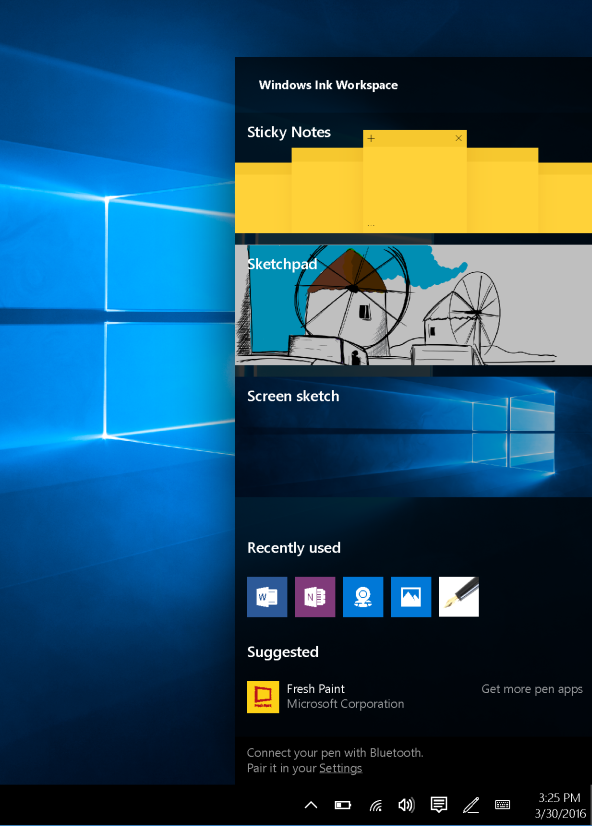 如何在Windows 10中激活并使用Windows Ink工作区？