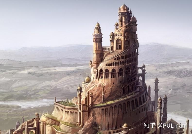 伊朗加兹温山中老人的阿拉穆特城堡