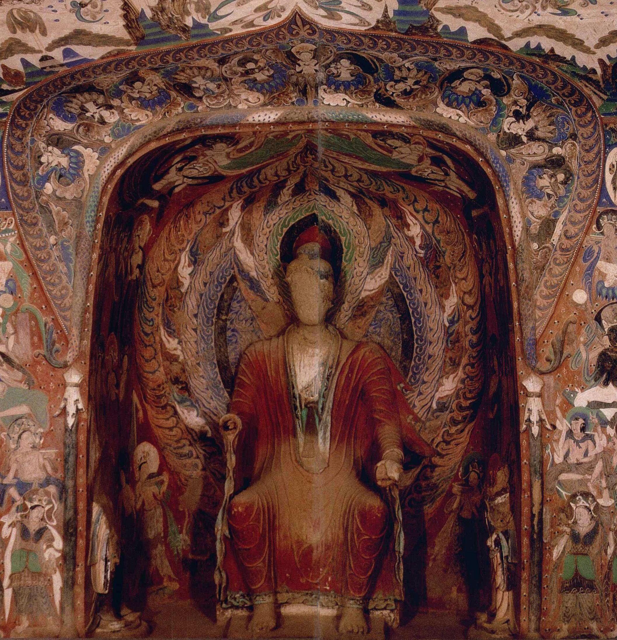 大美敦煌】西魏-285窟【1】西壁:精彩丰富大型窟,诸天密集【高清大图