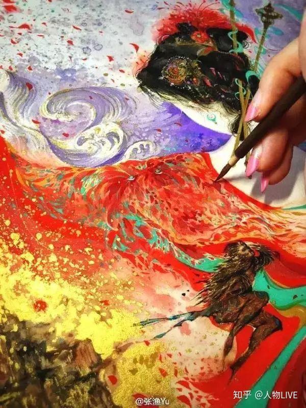 美女画师张渔的成名之路：她一出手，就让水墨中国风惊艳3亿人 - 知乎